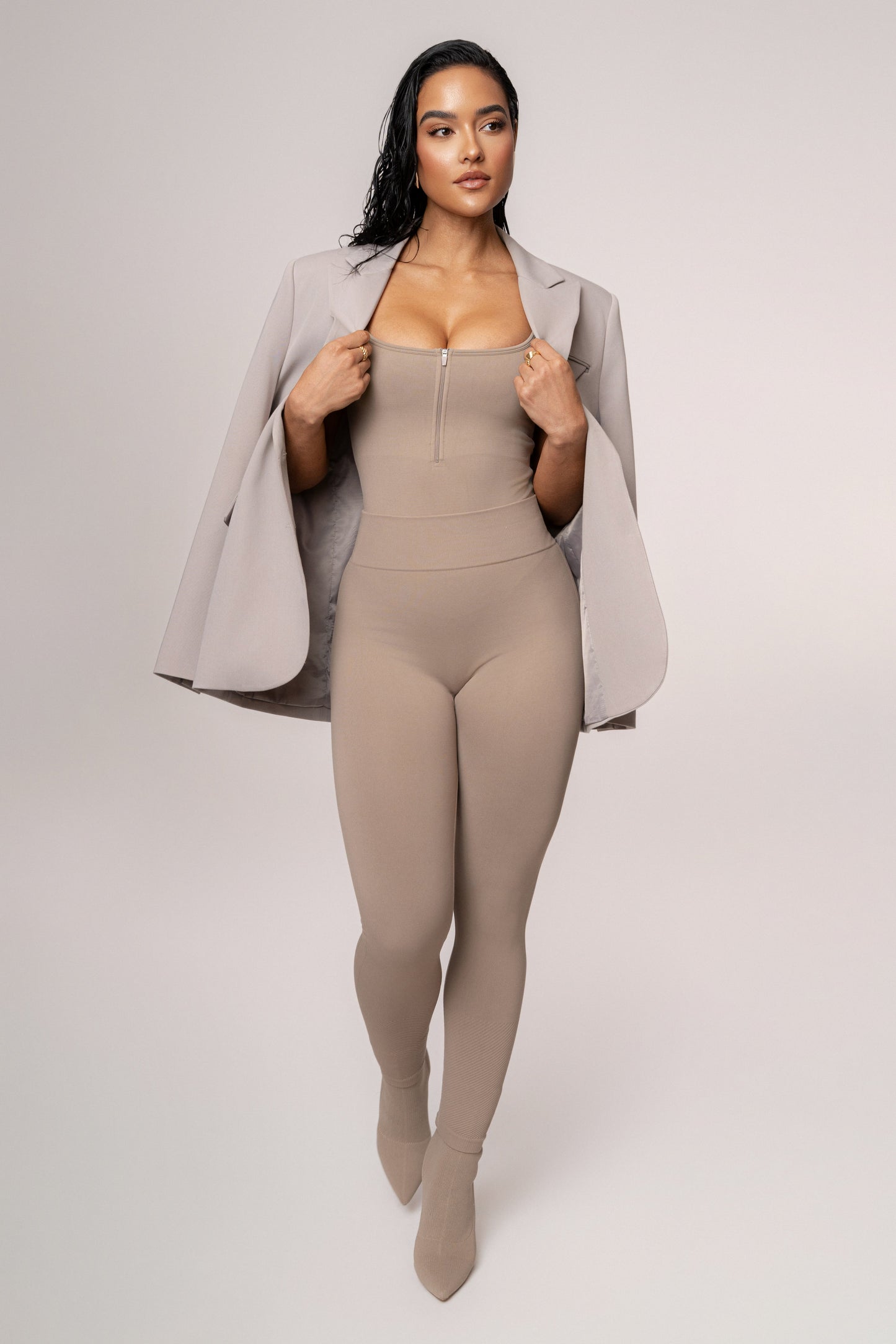 Beige Balance High Rise Leggings