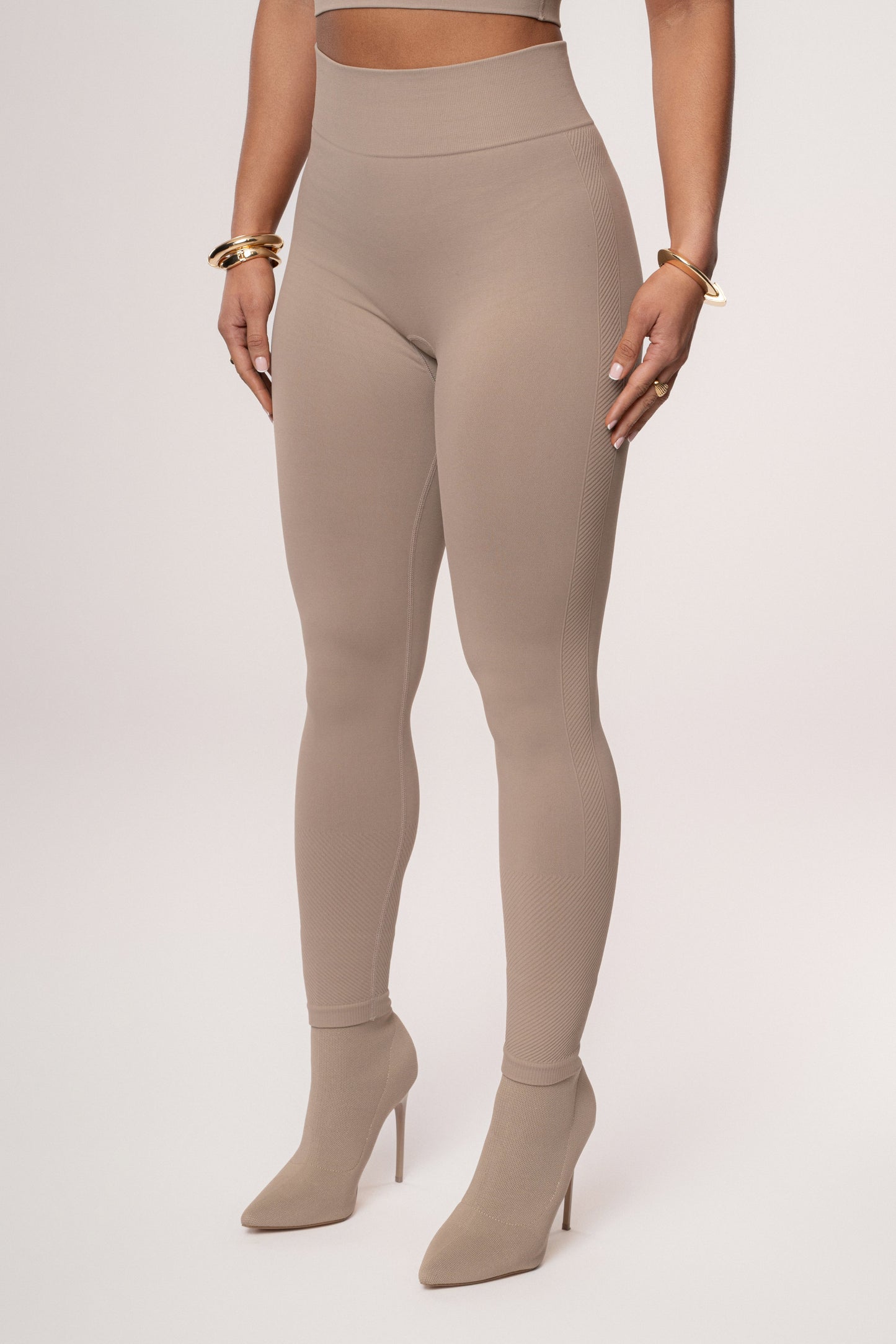 Beige Balance High Rise Leggings